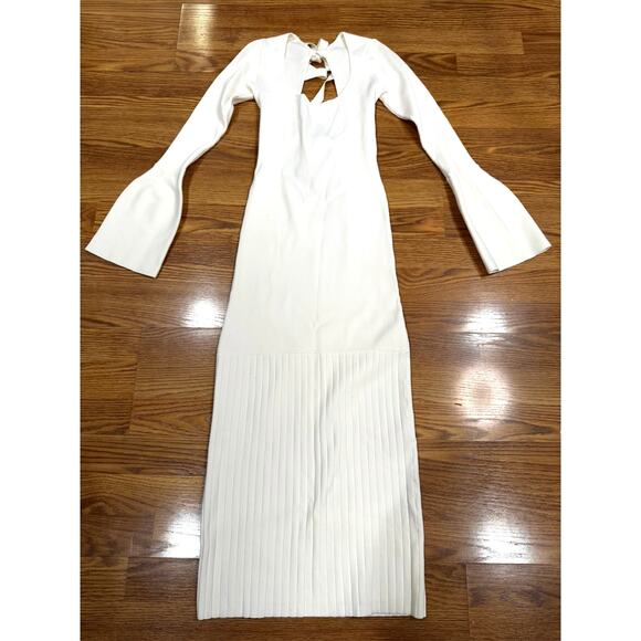 ALEXIS pearl bodycon knit midi open back Medella Dress medium - Picture 9 of 15